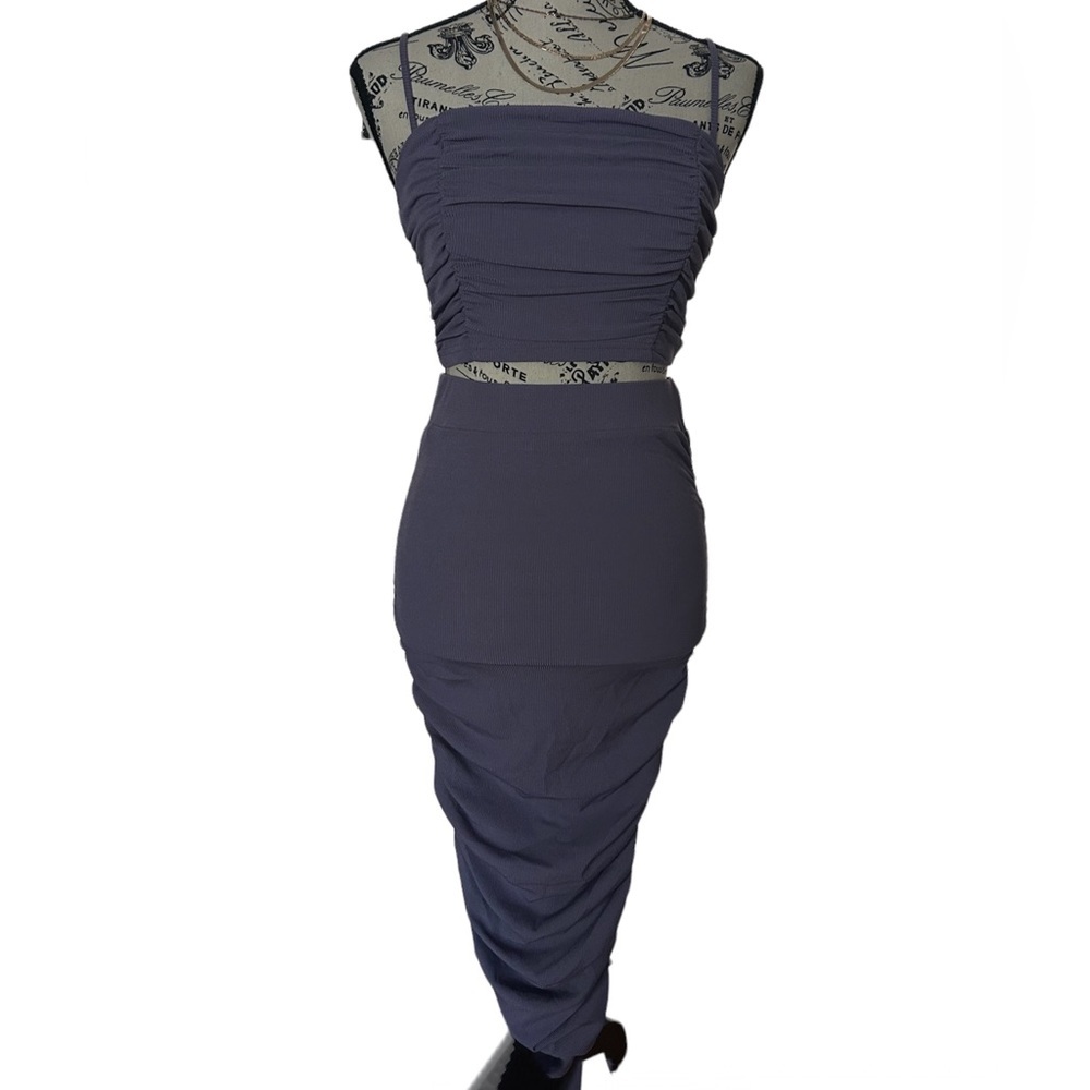 NWT Sexy Two-Piece Skirt Set | Bandage Fit | Ruching Detail | S–L